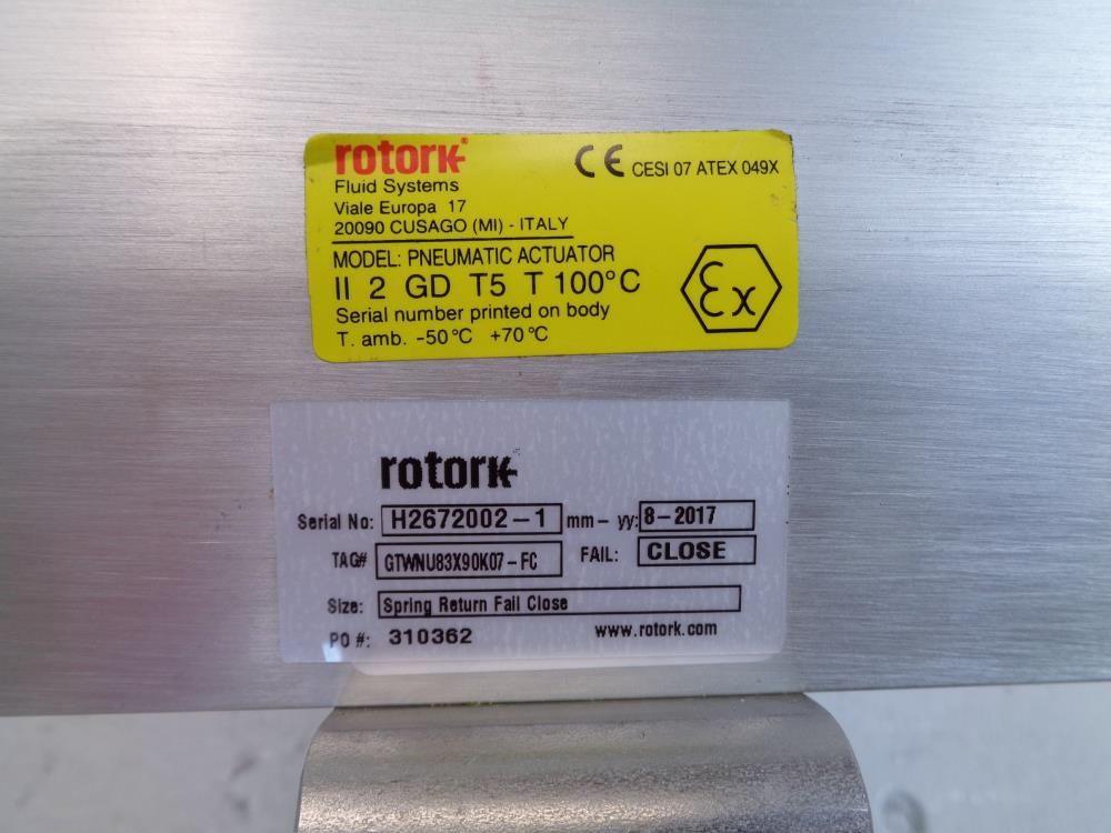 Kitz 1" 150# WCB 2-Piece Ball Valve, Fig# 150SCTDZM-FS w/ Rotork Actuator